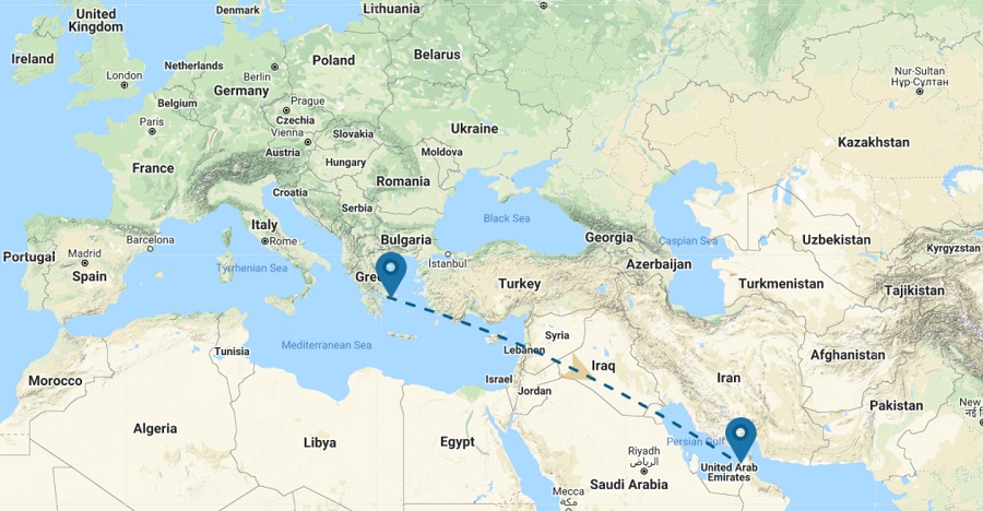 Athens to Dubai private jet charter - VIP flights
