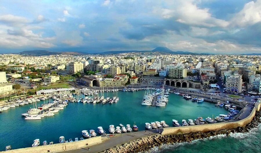 Heraklion private helicopter charter flight service