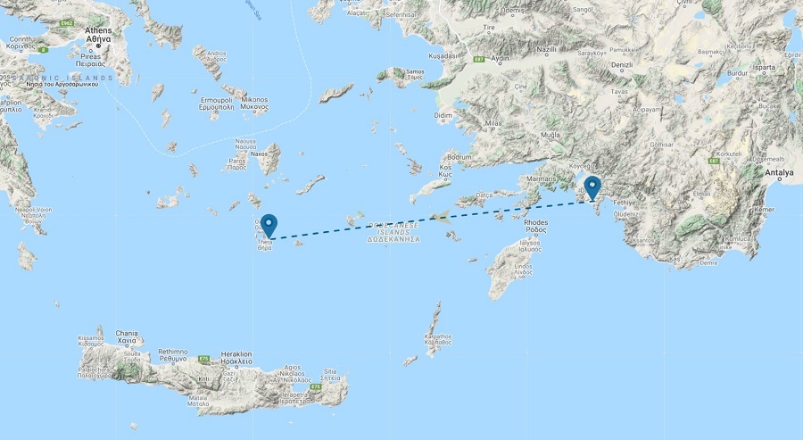 Santorini to Dalaman private jet charter - VIP flights