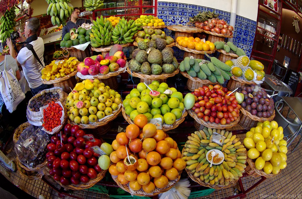 Madeira, fruit market in Funchal